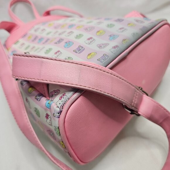 Sanrio Loungefly Hello Kitty Pink Kawaii Sweet Shop Macaroon Mini Backpack AOP - Picture 13 of 16